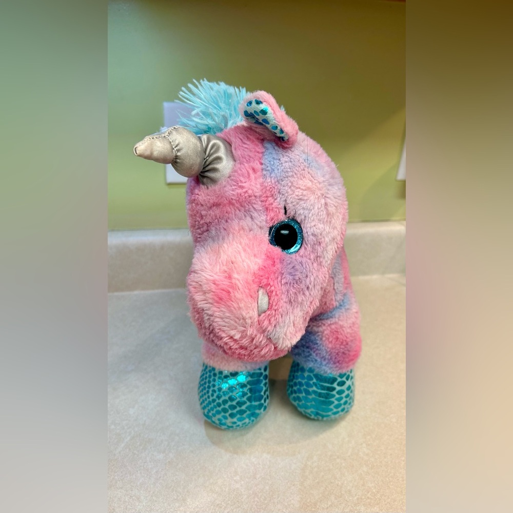 Unicorn Plush Stuffed Animal Tie Dye Large Pink Purple & Teal